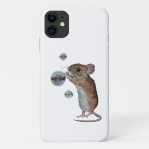 マウスとバブルの電話ケース iPhone 11 ケース