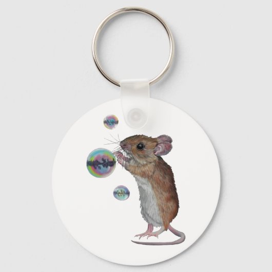 マウスとバブルキーチェーン キーホルダー (正面)