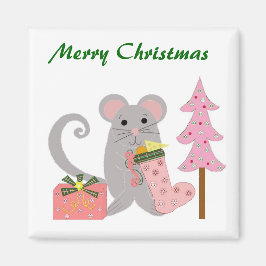 マウスとピンクストッキング マグネット