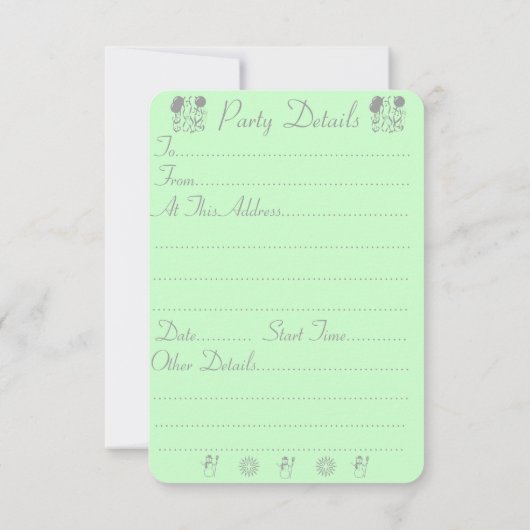 マウスとベリーの雪のシーン野生動物のクリスマス 招待状 (裏面)