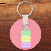 マウスとマカロンのキーチェーン キーホルダー (正面)