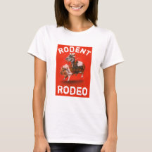 マウスとモルモットRodeoの女性のTシャツ