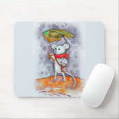 マウスと傘の上 マウスパッド (マウス)