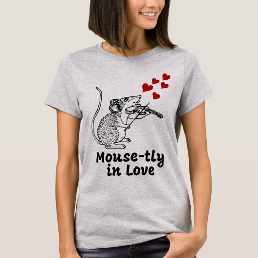 マウスと恋愛中 Tシャツ (正面)