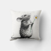 マウスと白デイジー クッション (裏面)