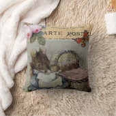 マウスと赤ちゃん、シャビーシックなベビー/子供部屋 クッション (ブランケット)