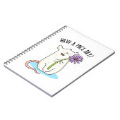 マウスに優しい1日を！ 面白いマウスの駒 ノートブック (左側)