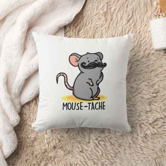 マウスのおもしろいボタン クッション (ブランケット)