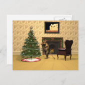 マウスのクリスマス シーズンポストカード (正面/裏面)