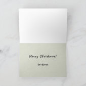 マウスのシルエット グリーンとブラックのチェック カード (内部)