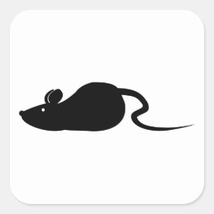 マウスのシルエット スクエアシール