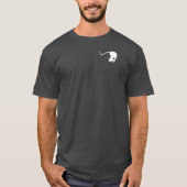 マウスのシルエット ダーク Tシャツ (正面)
