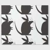 マウスのシルエット ラッピングペーパー (フラット)