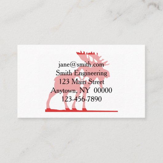 マウスのシルエット – 背景色を選択 名刺 (正面)