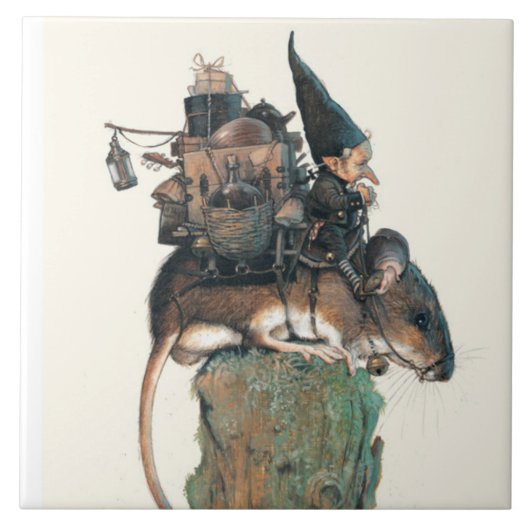 マウスのセラミックタイルに乗る格言 タイル (正面)