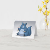 マウスのトラップのメッセージカード カード (黄色い花)