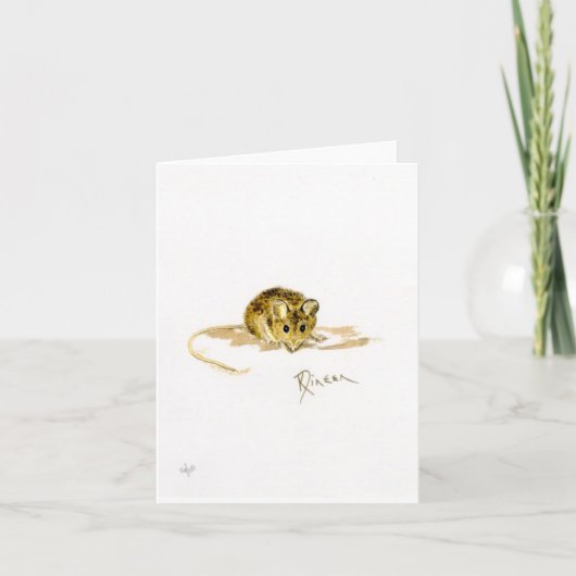 マウスのノートまたは挨拶状 カード (正面)