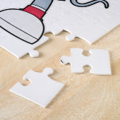 マウスのハンドボール選手ハンドボール ジグソーパズル (側面)