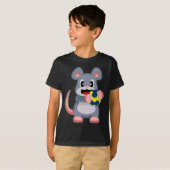マウスのハンドボール選手ハンドボール Tシャツ (正面フル)