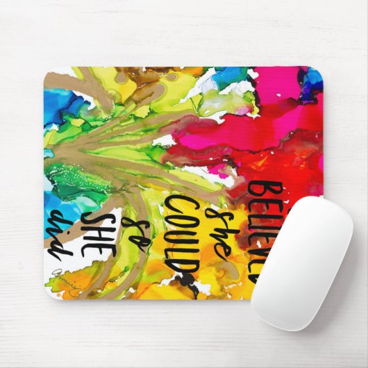 マウスのパッド「彼女信じは彼の彼女が行うことができた」 マウスパッド (マウス)