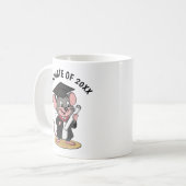 マウスのパーソナライズされた卒業 コーヒーマグカップ (正面左)