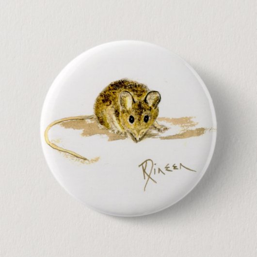 マウスのボタン 缶バッジ (正面)