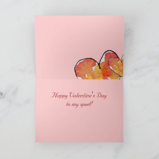 マウスのポテトのバレンタインカード シーズンカード (内部)