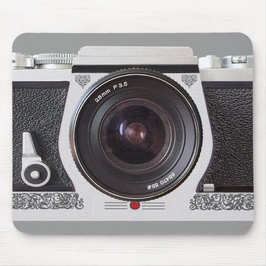 マウスのマットに対するレトロ80sカメラの効果 マウスパッド (正面)