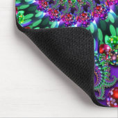 マウスのマット- 《写真》ぼけ味のフラクタルの紫色Terquoise マウスパッド (コーナー)