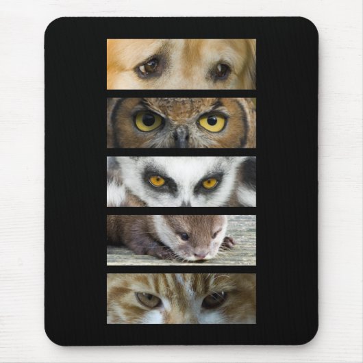 マウスのマット-動物の目 マウスパッド (正面)