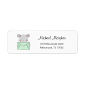 マウスの住所 シール、ペットアドレスのスタンプ ラベル (正面)