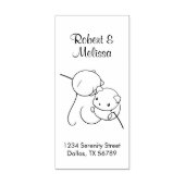 マウスの収穫、茎のアドレス上のネズミのペア ラバースタンプ (インプリント)