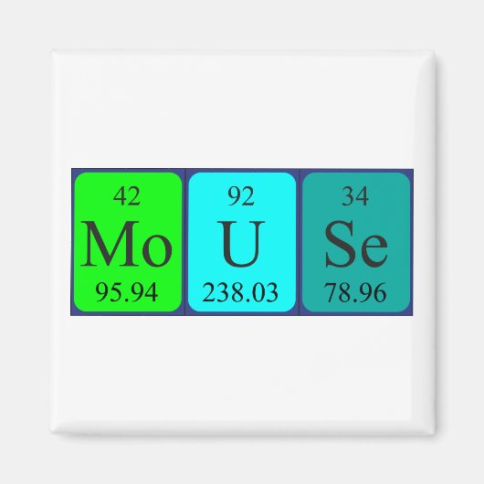 マウスの周期表名マグネット マグネット (正面)