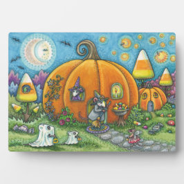 マウスの家、小さなネズミ、トリックまたはハロウィーンを扱う フォトプラーク