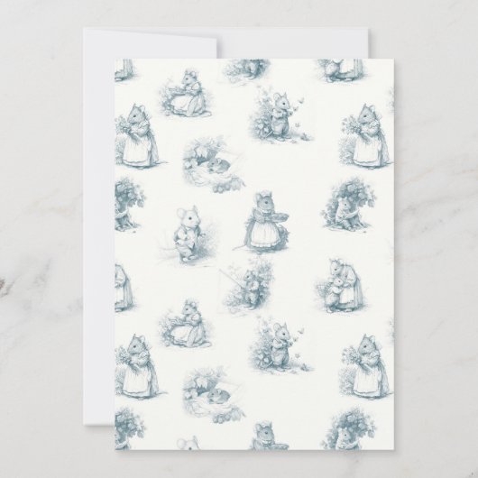 マウスの小さな赤ちゃんシャワー 招待状 (裏面)