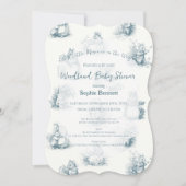 マウスの小さな赤ちゃんシャワー 招待状 (正面)
