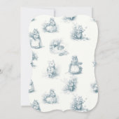 マウスの小さな赤ちゃんシャワー 招待状 (裏面)