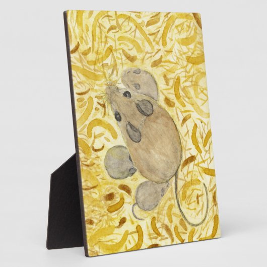 マウスの巣の水色 フォトプラーク (側面)