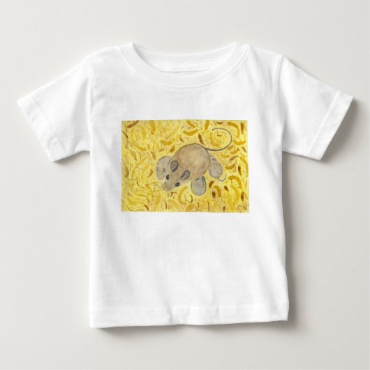 マウスの巣の水色 ベビーTシャツ (正面)