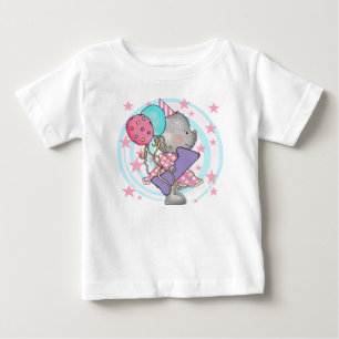 マウスの最初の誕生日Tシャツとプレゼント ベビーTシャツ