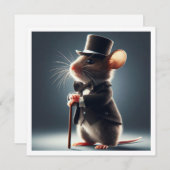 マウスの男の子、マウスの誕生日パーティー 招待状 (正面/裏面)