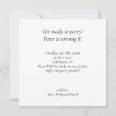 マウスの男の子、マウスの誕生日パーティー 招待状 (裏面)