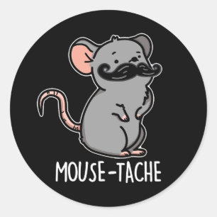 マウスの痛みおもしろいマウスの濃いBG ラウンドシール