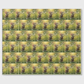 マウスの白いデイジー ラッピングペーパー (フラット)