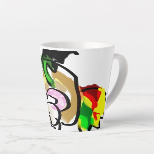 マウスの秋 カフェラテマグ (右アングル)