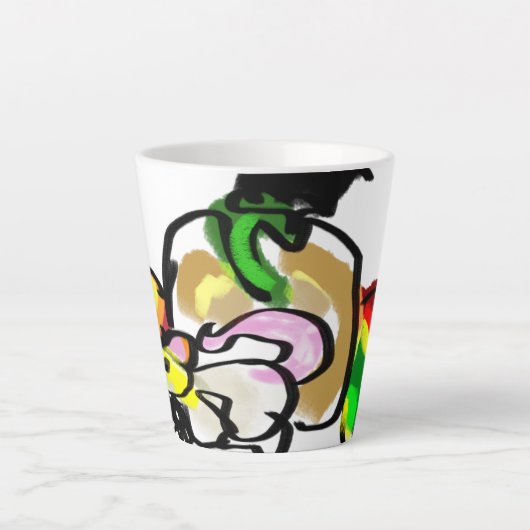 マウスの秋 カフェラテマグ (正面)