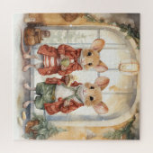 マウスの穴でお茶の時間 ジグソーパズル (横)