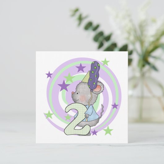 マウスの第2誕生日Tシャツとギフト カード (スタンド正面)