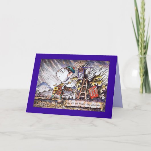 マウスの詩歌カードへのロバート・バーンズ カード (正面)