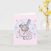 マウスの誕生日Tシャツとギフト カード (黄色い花)